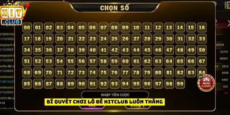 Bí quyết chơi lô đề Hitclub luôn thắng